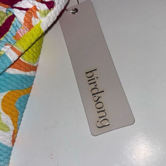 NWT Birdsong GROOVY ruffle halter tankini swim bathing suit M/36DD - Picture 8 of 16